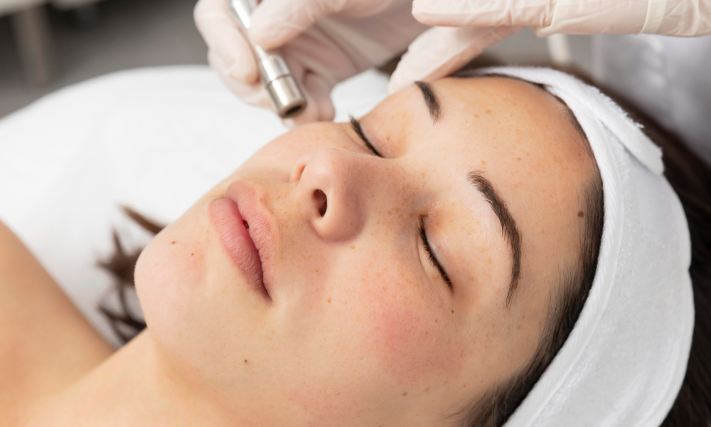 woman having skincare treatment