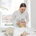 woman beauty clinic face treatment